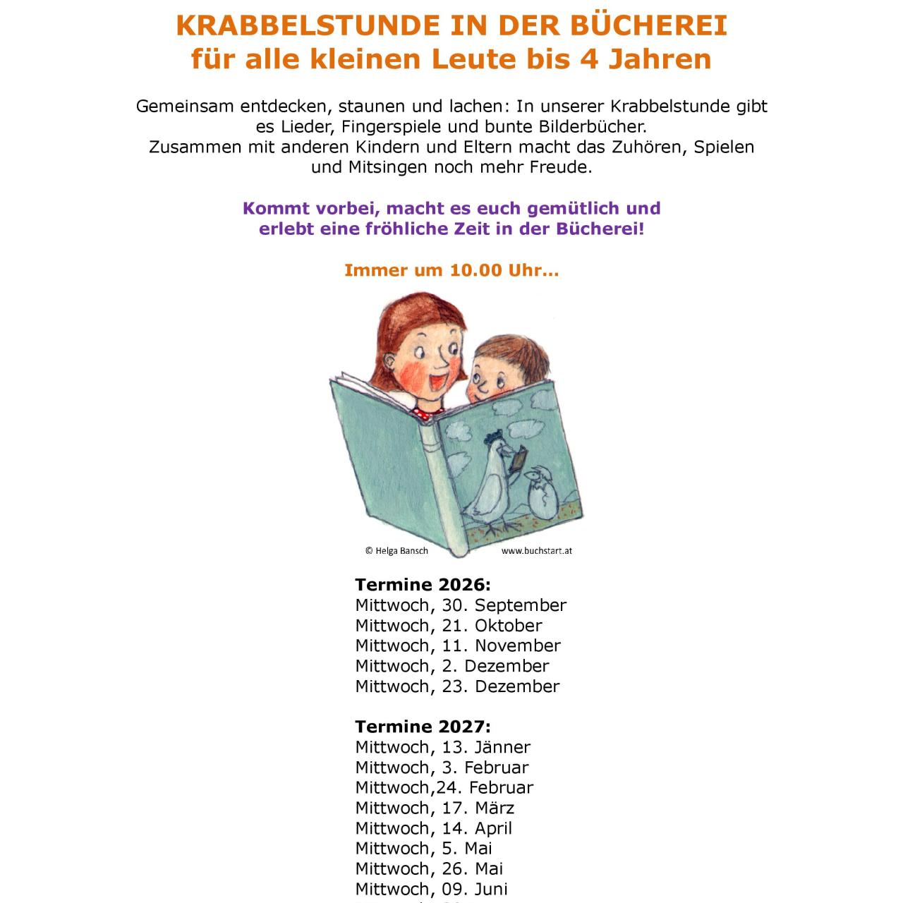 Mit Büchern wachsen: Die Krabbelstunde für Kinder von 0-4 Jahren
